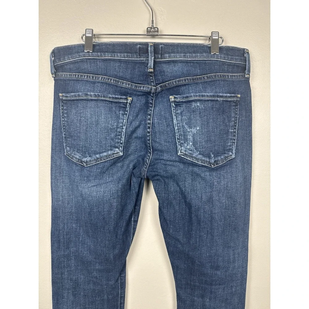 Agolde Isabel Straight Fit Boyfriend Jeans A015B-827‎ Distressed Dark Wash Sz 29
